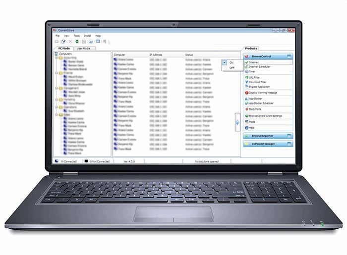 CurrentWare ile çalışmaya başlama