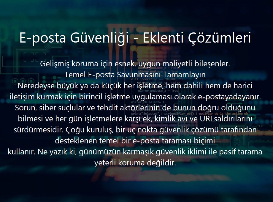 E-posta Güvenliği - Eklenti Çözümleri